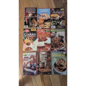 Betty Crocker Booklets Recipes  Lot 9 Cookbooks‎ Cookies Pie Holiday Baking